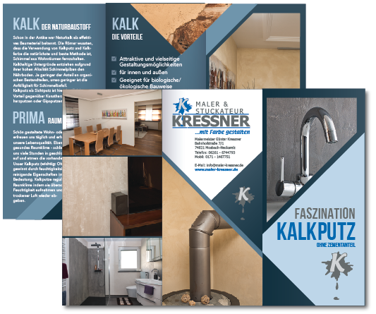 Werbefolder Malerbetrieb Kressner